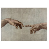 Planche À Découper Michaelangelo mains création adam dieu (Devant)