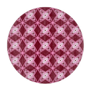 Planche À Découper Mid Century Modern Atomic Print - Vin Bourgogne