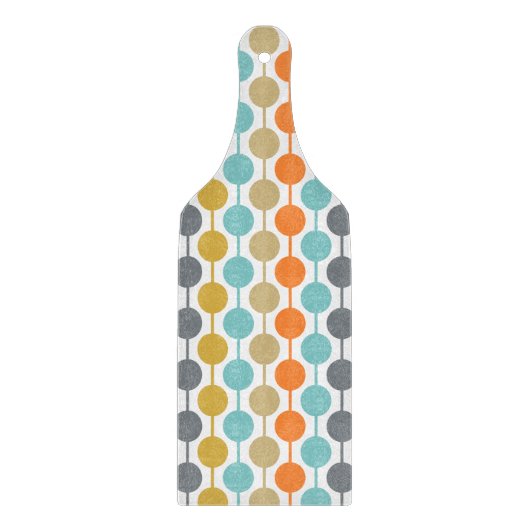 Planche À Découper Mid-Century Modern Retro Geometric Circles Pattern (Devant)