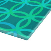 Planche À Découper Midcentury Modern Circles, turquoise et aqua (Coin)