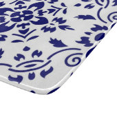 Planche À Découper Midnight Bloom Classic Blue Floral Mosaic (Coin)