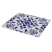 Planche À Découper Midnight Bloom Classic Blue Floral Mosaic (Coin)