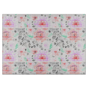 Planche À Découper Mignon aztéque floral pastel coloré
