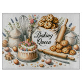 Planche À Découper mignon baker Queen word art (Devant)