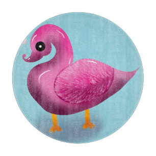 Planche À Découper Mignon Canard Rose Kawaii & Art pour Nurserie à Cœ