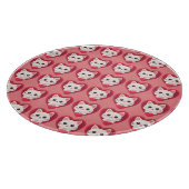 Planche À Découper Mignon Chat Blanc avec Design de Kawaii Kitty Love (Coin)