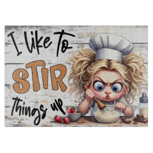 Planche À Découper Mignon Enfant Chef Art de Boulangerie
