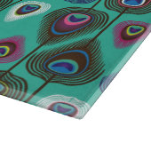 Planche À Découper mignon motif en plumes de paon (Coin)