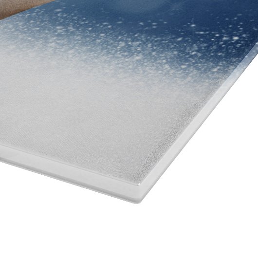 Planche À Découper Mignonne chien Carlin Noël Père Noël Chapeau Neige (Coin)