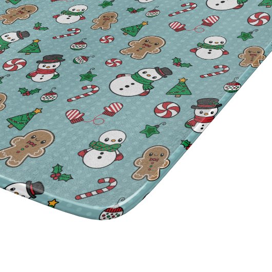 Planche à découper mignonne de copains de neige (Coin)