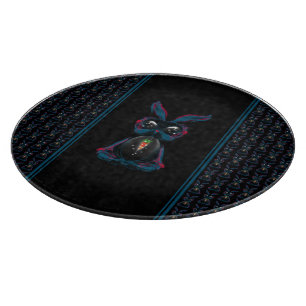 Planche À Découper Mignonne Eyes Rabbit en Yoga Pose Méditation