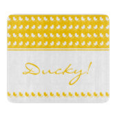 Planche à découper mignonne jaune drôle (Devant)