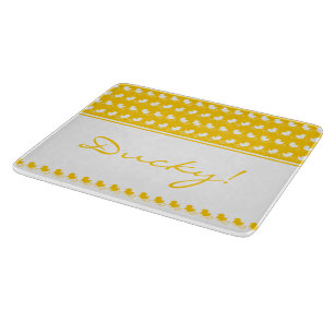 Planche à découper mignonne jaune drôle