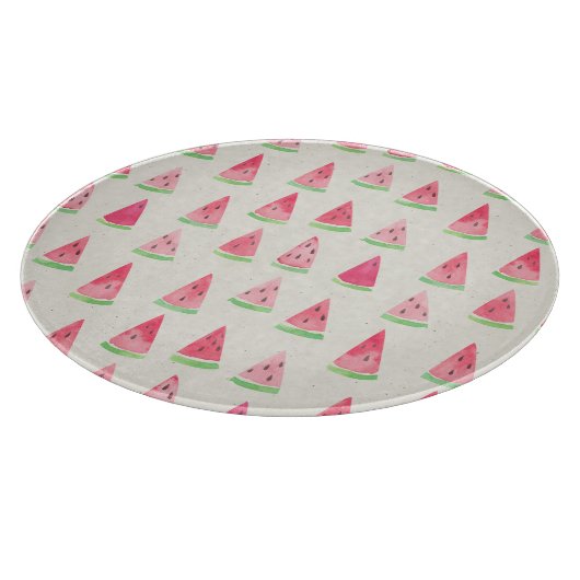 Planche À Découper Mignonne pastèque : motif d'aquarelle transparente (Coin)