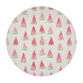 Planche À Découper Mignonne pastèque : motif d'aquarelle transparente (Devant)