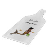 Planche À Découper Mignonne Sirène Avec Planche À Paddle À Cheval (Coin)