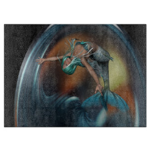 Planche À Découper Mignonne Sirène Baignade Joyeuse