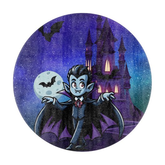 Planche À Découper Mignonne, whimsical Halloween vampire (Devant)