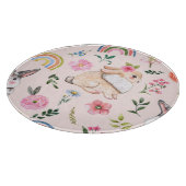 Planche À Découper Mignons lapins de Pâques modèle floral (Coin)