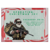 Planche À Découper Militaire amusant/Père Noël de Noël (Devant)