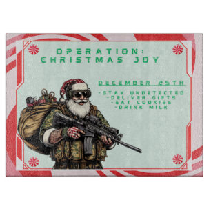 Planche À Découper Militaire amusant/Père Noël de Noël