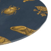 Planche À Découper Minimalist Navy & Antique Gold Egyptian Pattern (Coin)