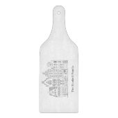 Planche À Découper Minimalistic Elegant Canal Houses Lineart (Devant)