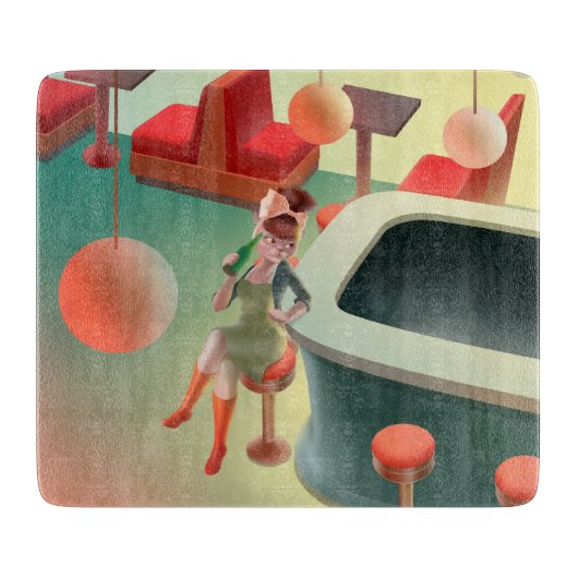 Planche À Découper Miss Meow - Late Night Bar Series (Devant)