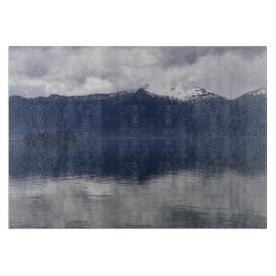Planche À Découper Misty Alaskan Sea dans les tons bleu