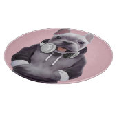 Planche À Découper Mode DJ activé : Chien bouledogue français cool av (Coin)