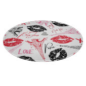 Planche À Découper Mode Paris, calligraphie motif Tour Eiffel. (Coin)