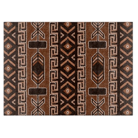 Planche À Découper Modèle Aztèque Tribal Brown (Devant)