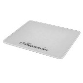 Planche À Découper Modèle blanc moderne, cuisine à script noir (Coin)