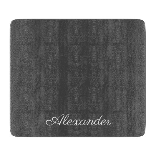 Planche À Découper Modèle blanc moderne en Gris de Charbon (Devant)