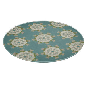 Planche À Découper Modèle Damas avec éléments abstraits