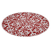 Planche À Découper Modèle damassé Ikat - Rouge foncé et blanc (Coin)