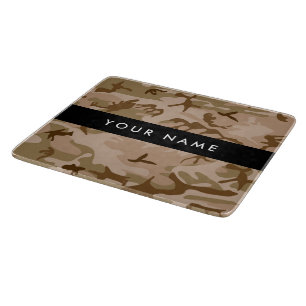 Planche À Découper Modèle de camouflage du désert, Votre nom, Personn