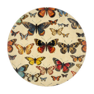 Planche À Découper Modèle de collection de papillons vintage