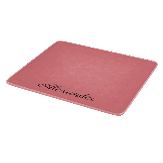 Planche À Découper Modèle de corail moderne, Script noir (Coin)