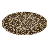 Planche À Découper Modèle de damas Ikat - Chocolat Brown et Tan (Coin)