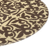 Planche À Découper Modèle de damas Ikat - Chocolat Brown et Tan (Coin)