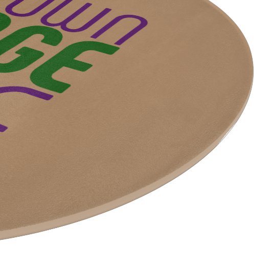 PLANCHE À DÉCOUPER MODÈLE DE TEXTE D'IMAGE BROWN SIMPLE MODERNE (Coin)