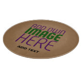 PLANCHE À DÉCOUPER MODÈLE DE TEXTE D'IMAGE BROWN SIMPLE MODERNE (Coin)