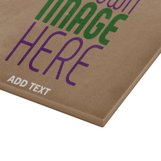 PLANCHE À DÉCOUPER MODÈLE DE TEXTE D'IMAGE BROWN SIMPLE MODERNE (Coin)