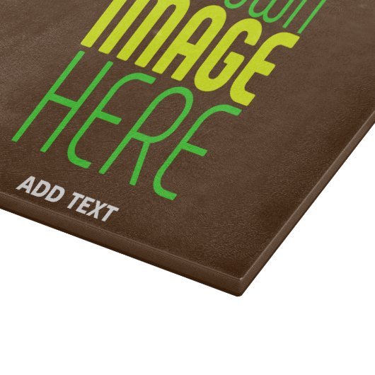 PLANCHE À DÉCOUPER MODÈLE DE TEXTE D'IMAGE BROWN SIMPLE MODERNE (Coin)