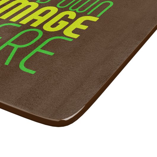 PLANCHE À DÉCOUPER MODÈLE DE TEXTE D'IMAGE BROWN SIMPLE MODERNE (Coin)