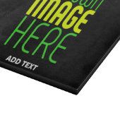 PLANCHE À DÉCOUPER MODÈLE DE TEXTE D'IMAGE NOIRE SIMPLE ET MODERNE (Coin)