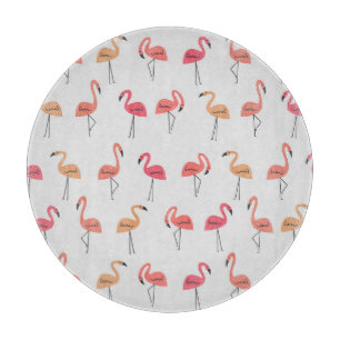 Planche À Découper Modèle Flamingo Arrière - plan Conception tropical