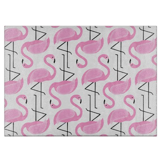 Planche À Découper Modèle Flamingo rose moderne simple (Devant)