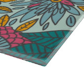 Planche À Découper Modèle floral coloré (Coin)